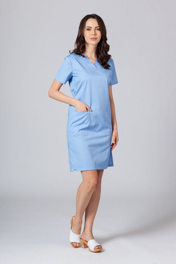 Lékařské jednoduché šaty Sunrise Uniforms modré-1
