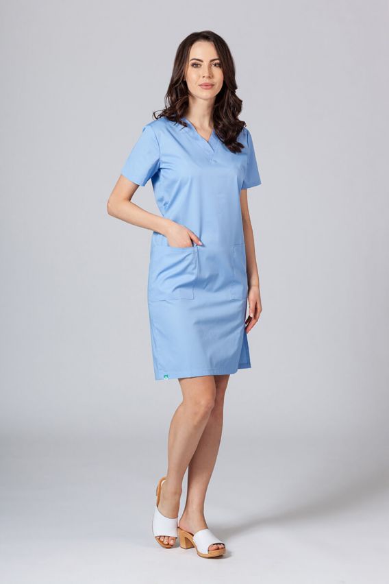 Lékařské jednoduché šaty Sunrise Uniforms modré-1