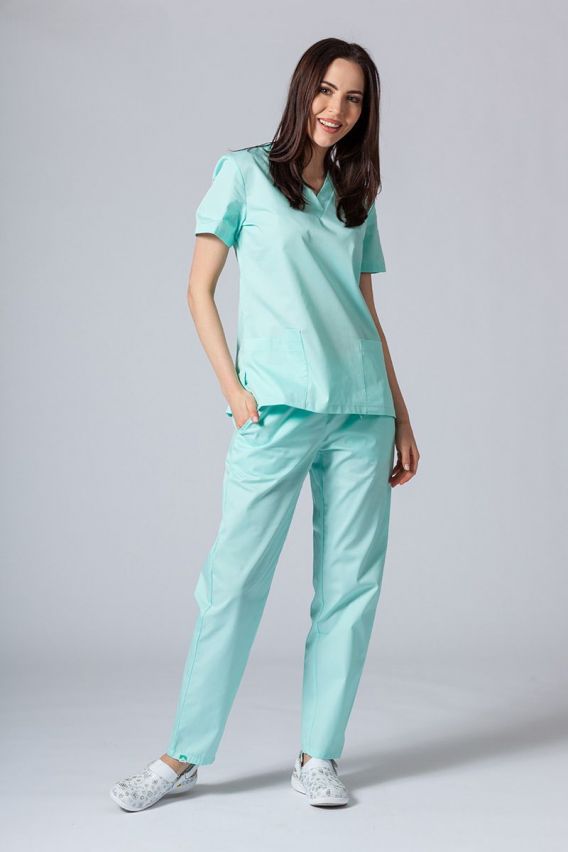 Dámské lékařské kalhoty Sunrise Uniforms Basic Regular mátové-3
