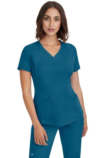 Dámská lékařská halena Healing Hands Monica V-neck karaibsky modrá-2