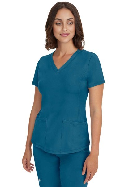 Dámská lékařská halena Healing Hands Monica V-neck karaibsky modrá-3