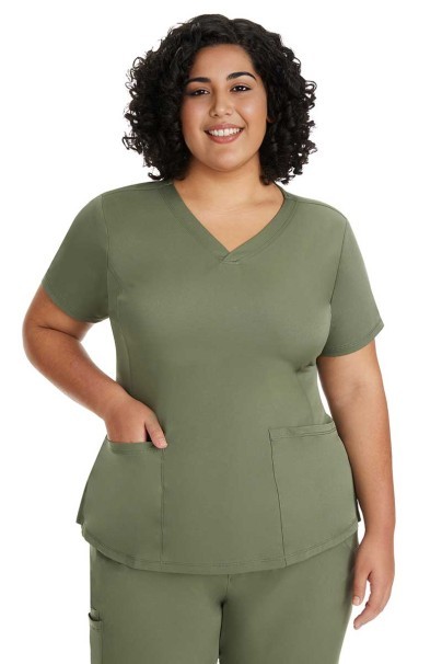 Dámská lékařská halena Healing Hands Monica V-neck olivková-2