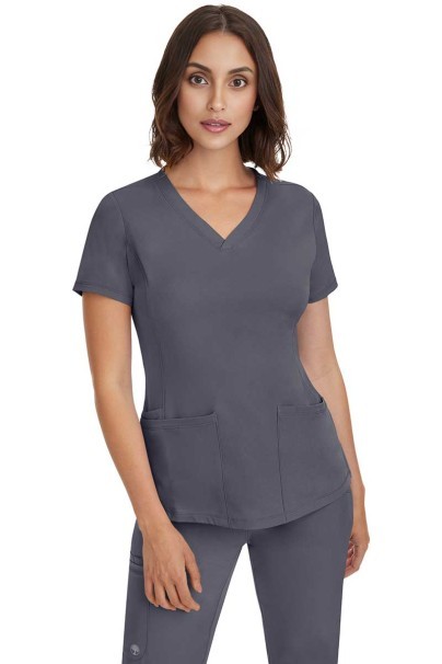 Dámská lékařská halena Healing Hands Monica V-neck šedá-3