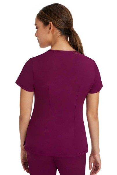 Dámská lékařská halena Healing Hands Monica V-neck třešňová-2
