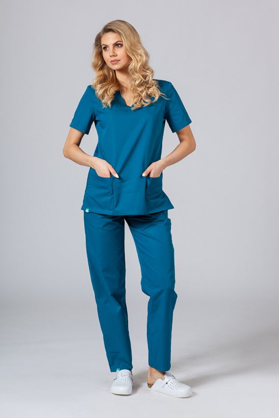 Lékařská halena Sunrise Uniforms karaibsky modrá-2