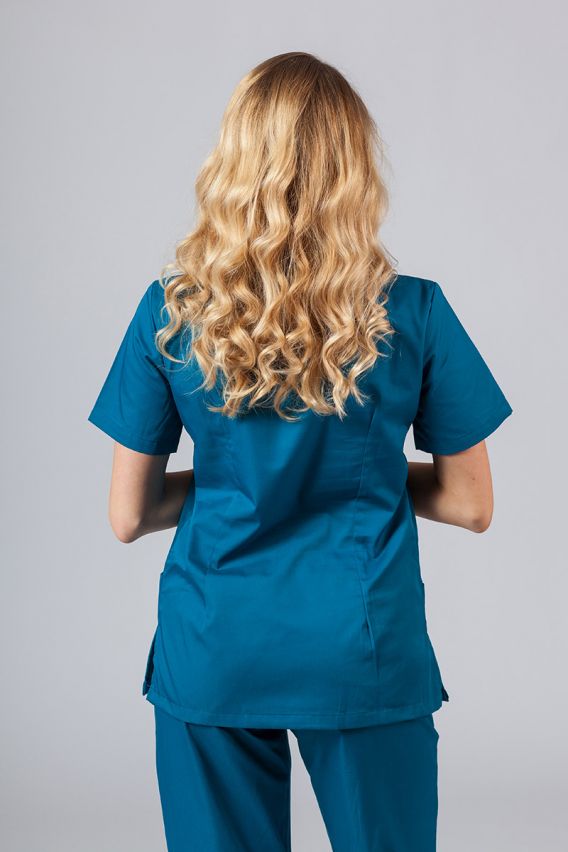 Lékařská dámská halena Sunrise Uniforms Basic Light karaibsky modrá-2
