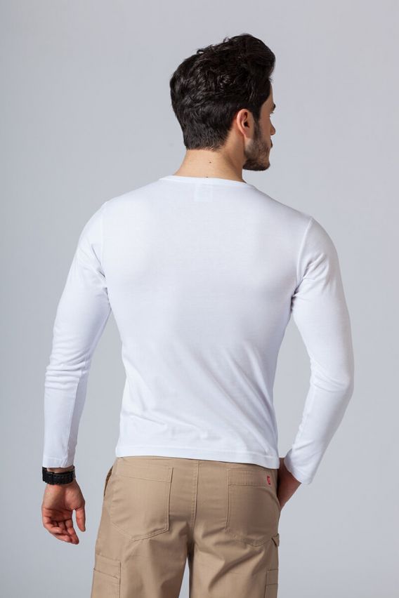 Pánské tričko s dlouhým rukávem Malfini Fit bílé-2