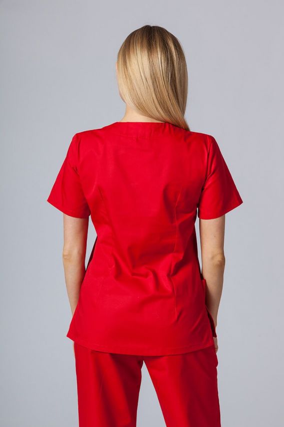 Lékařská dámská halena Sunrise Uniforms Basic Light červená-2