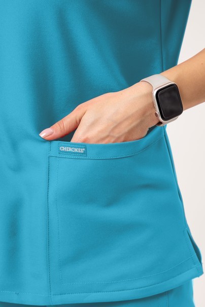 Dámská lékařská halena Cherokee Ultra V-neck Top tyrkysová-2