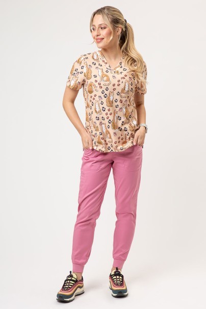 Dámská lékařská halena Sunrise Uniforms Prints Purrfect Relax-2