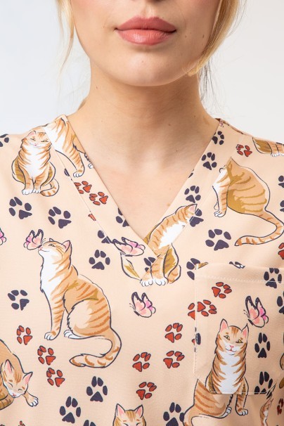 Dámská lékařská halena Sunrise Uniforms Prints Purrfect Relax-3