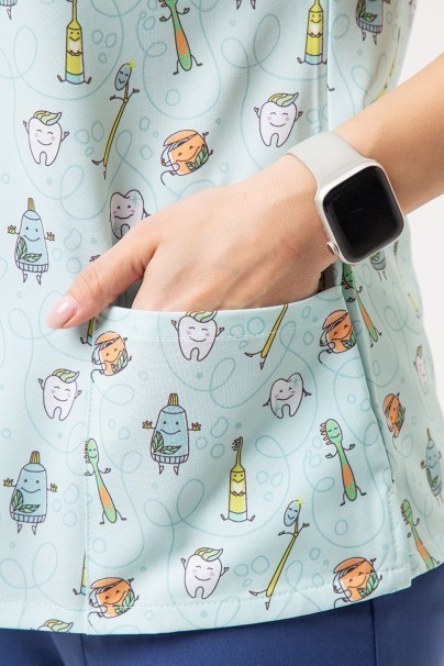 Dámská lékařská halena Sunrise Uniforms Prints Dental Friends-3