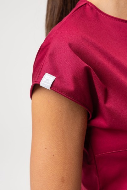 Dámské lékařské šaty Sunrise Uniforms Elite burgundové-4