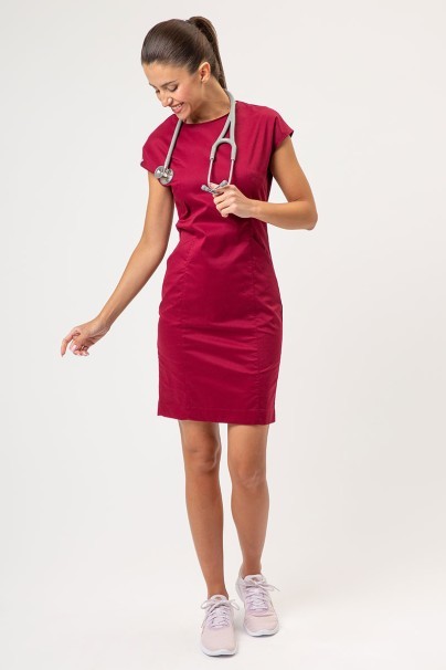 Dámské lékařské šaty Sunrise Uniforms Elite burgundové-2