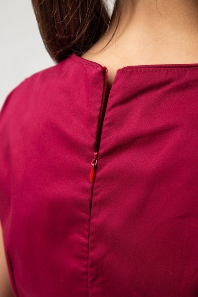 Dámské lékařské šaty Sunrise Uniforms Elite burgundové-2