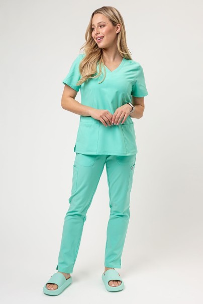 Lékařská dámská halena Maevn Momentum Double V-neck mátová-2
