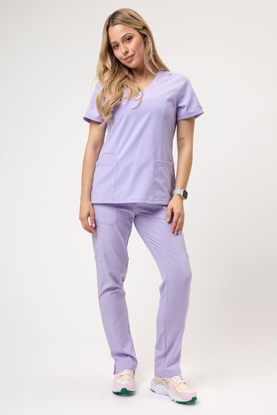 Lékařská dámská halena Maevn Momentum Double V-neck levandulová-4