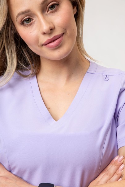 Lékařská dámská halena Maevn Momentum Double V-neck levandulová-1