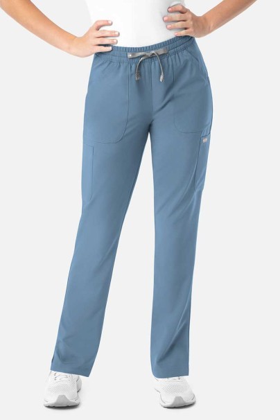 Lékařská dámská souprava Maevn Momentum (halena Double V–neck, kalhoty 6-pocket) pastelově modrá-5