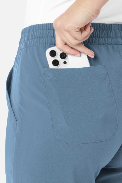 Dámské lékařské kalhoty Maevn Momentum 6-pocket pastelově modré-3