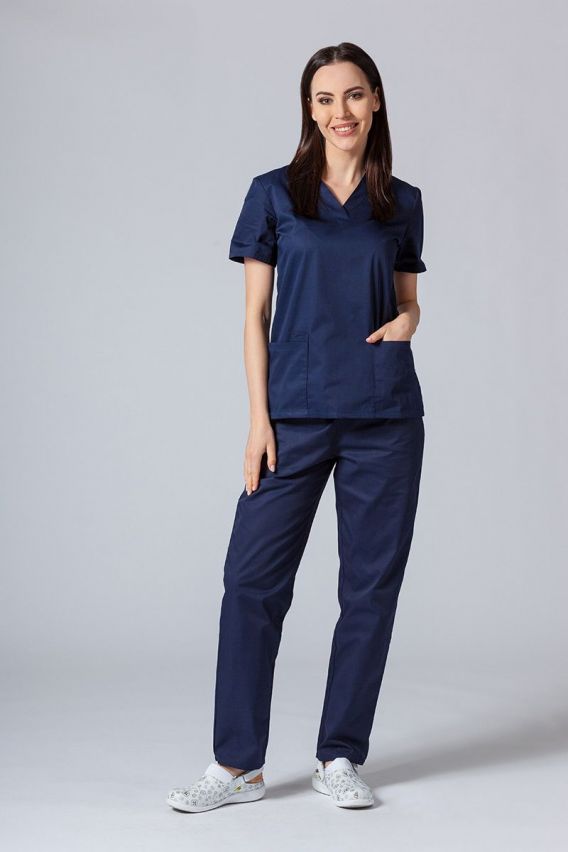 Lékařská dámská halena Sunrise Uniforms Basic Light námořnická modř-4