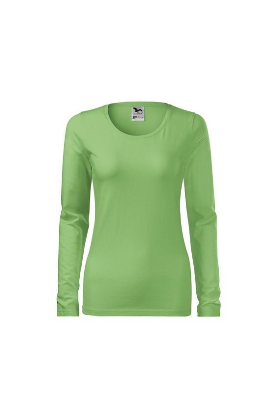 Dámské tričko Malfini s dlouhým rukávem zelené-2