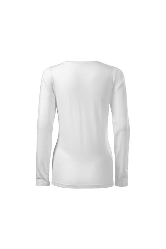Dámské tričko Malfini Slim s dlouhým rukávem bílé-4
