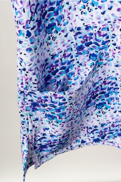 Lékařská halena dámská Maevn Prints blankytný rozkvět-3