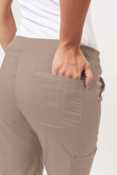 Dámské lékařské kalhoty Cherokee Revolution Straight Leg béžové-3