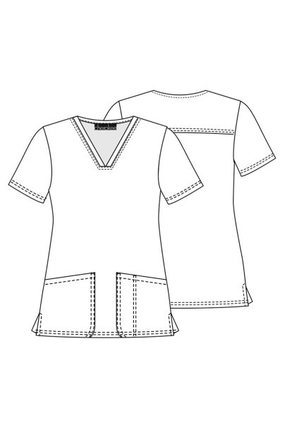 Dámská lékařská halena Cherokee Prints V-neck Dental Affirmations-7