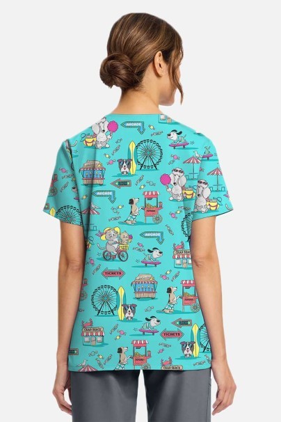 Dámská lékařská halena Cherokee Prints V-neck Vintage Boardwalk-1