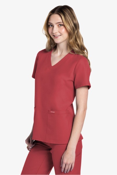 Dámská lékařská halena Cherokee Ultra V-neck Top koralová-2