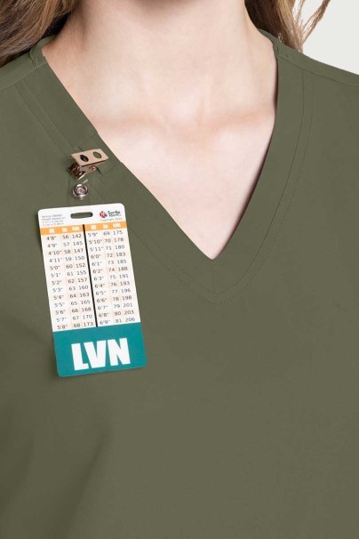 Dámská lékařská halena Cherokee Ultra V-neck Top olivková-2