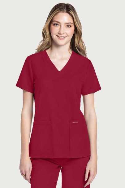 Dámská lékařská souprava Cherokee Ultra (halena V-neck, Cargo kalhoty) červená-2