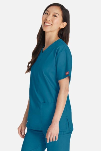 Lékařská dámská halena Dickies EDS Signature V-neck Top karaibsky modrá-2