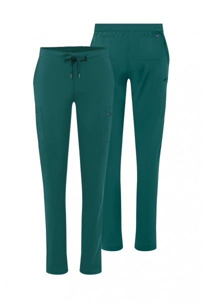 Dámské kalhoty Adar Uniforms Skinny Leg Cargo tmavě zelené-10