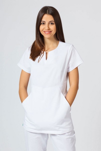 Dámská lékařská souprava Sunrise Uniforms Active (halena Kangaroo, kalhoty Loose) bílá-2