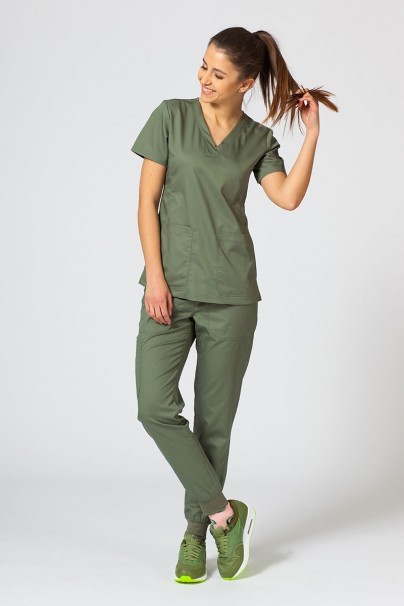 Dámské lékařské kalhoty Maevn EON Sporty & Comfy jogger olivkové-2