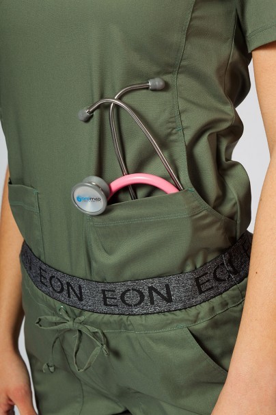 Dámské lékařské kalhoty Maevn EON Sporty & Comfy jogger olivkové-8