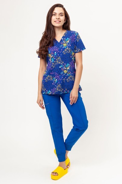 Dámská lékařská halena Cherokee Prints V-neck Patchwork Pop-5