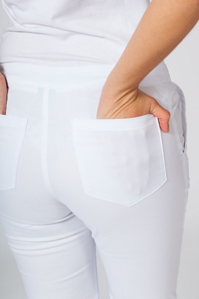 Dámské lékařské kalhoty Slim (elastic) Sunrise Uniforms bílé-4