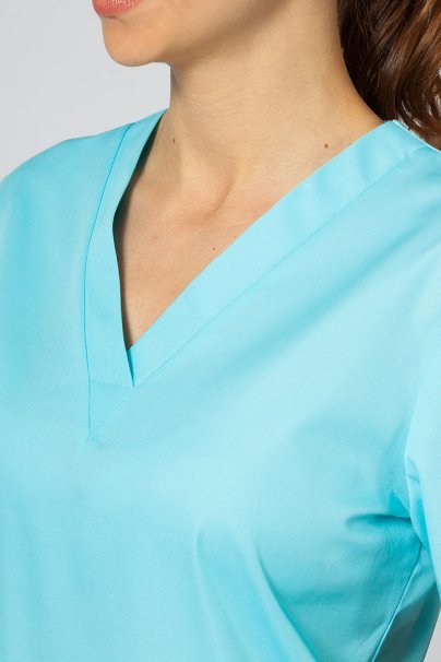Lékařská dámská halena Sunrise Uniforms Basic Light aqua-3