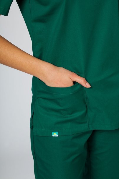 Lékařská dámská halena Sunrise Uniforms Basic Light tmavě zelená-2