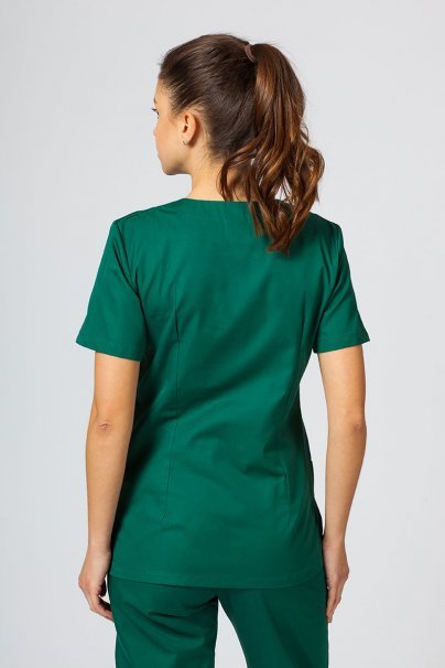Lékařská dámská halena Sunrise Uniforms Basic Light tmavě zelená-2