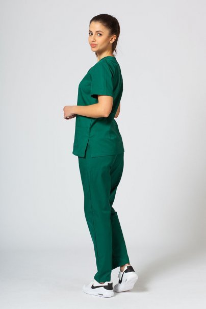 Lékařská dámská halena Sunrise Uniforms Basic Light tmavě zelená-5