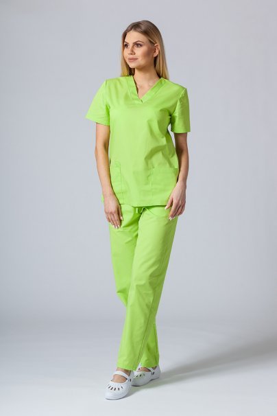 Dámské lékařské kalhoty Sunrise Uniforms Basic Regular limetkové-3