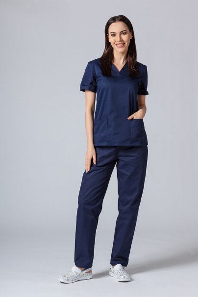 Dámské lékařské kalhoty Sunrise Uniforms Basic Regular námořnická modř-3