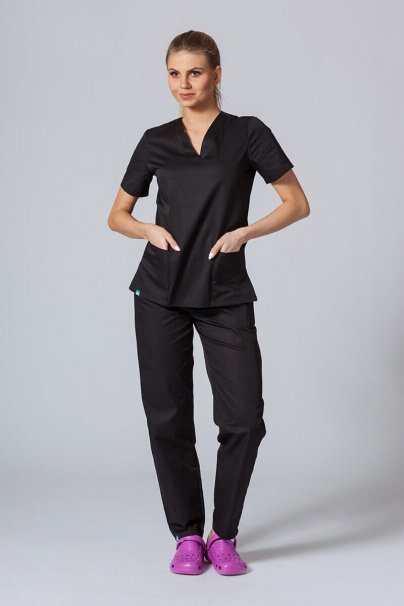Dámské lékařské kalhoty Sunrise Uniforms Basic Regular černé-3