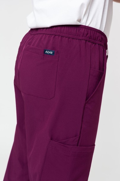 Pánské kalhoty Adar Slim Leg Cargo třešňové-5