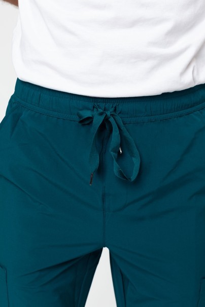 Pánské kalhoty Adar Slim Leg Cargo tmavě zelené-2